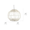 Wicker Globe Style Hanging Pendant Lamp